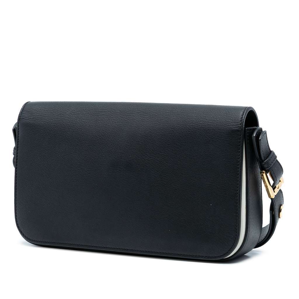 Fendi Leather 3Baguette Shoulder Bag Black Leather Very good condition - Back View