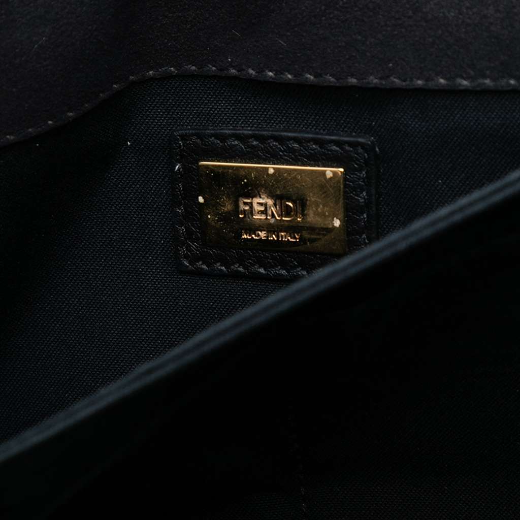 Fendi Leather 3Baguette Shoulder Bag Black Leather Very good condition - Box View