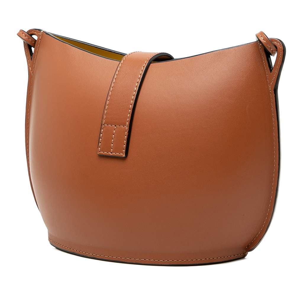 Loewe Leather Molded Bucket Bag Brown Leather Very good condition - Back View