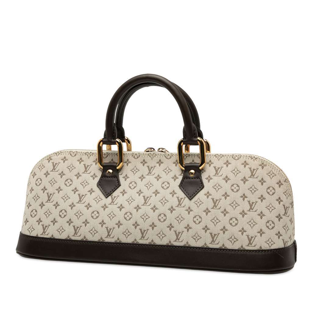 Louis Vuitton Monogram Mini Lin Alma Horizontal Brown Canvas Good - Back View
