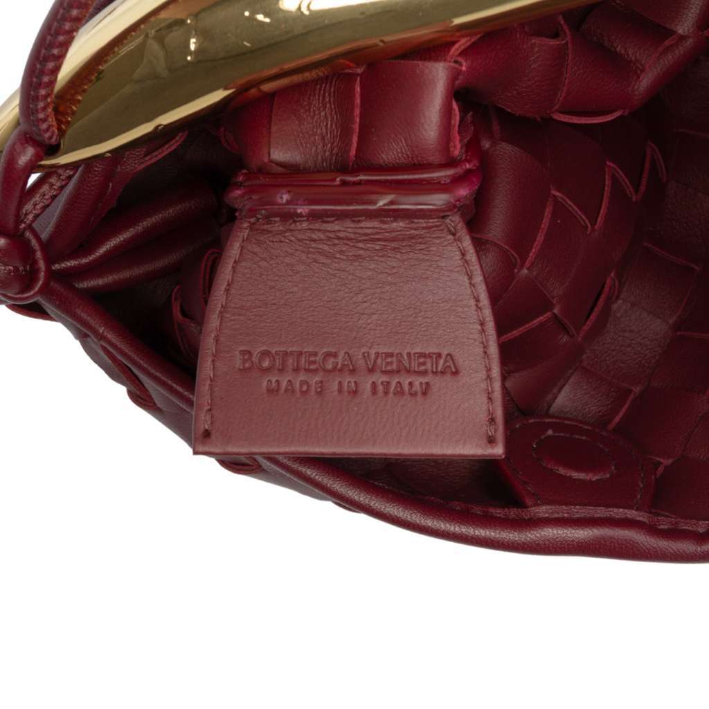 Bottega Veneta Baby Lambskin Intrecciato Sardine Satchel Red Leather Very good condition - Box View