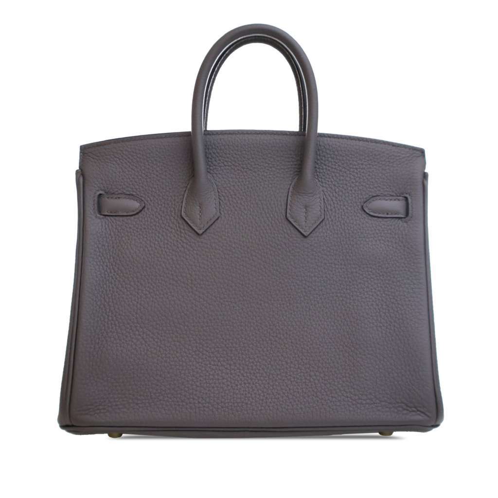Hermès Togo Birkin Retourne 25 Grey Leather Good condition - Inside View