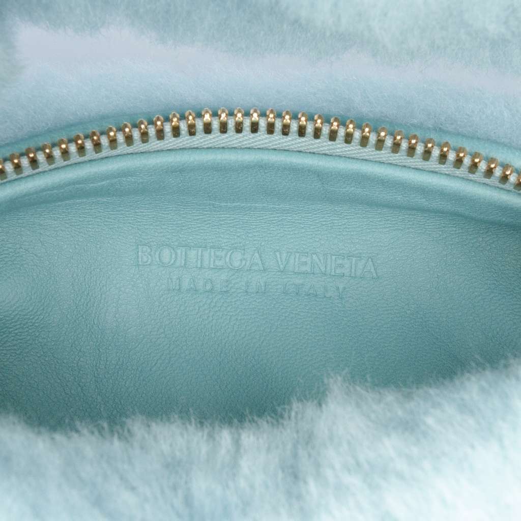 Bottega Veneta Mini Shearling Jodie Blue Very good - Box View