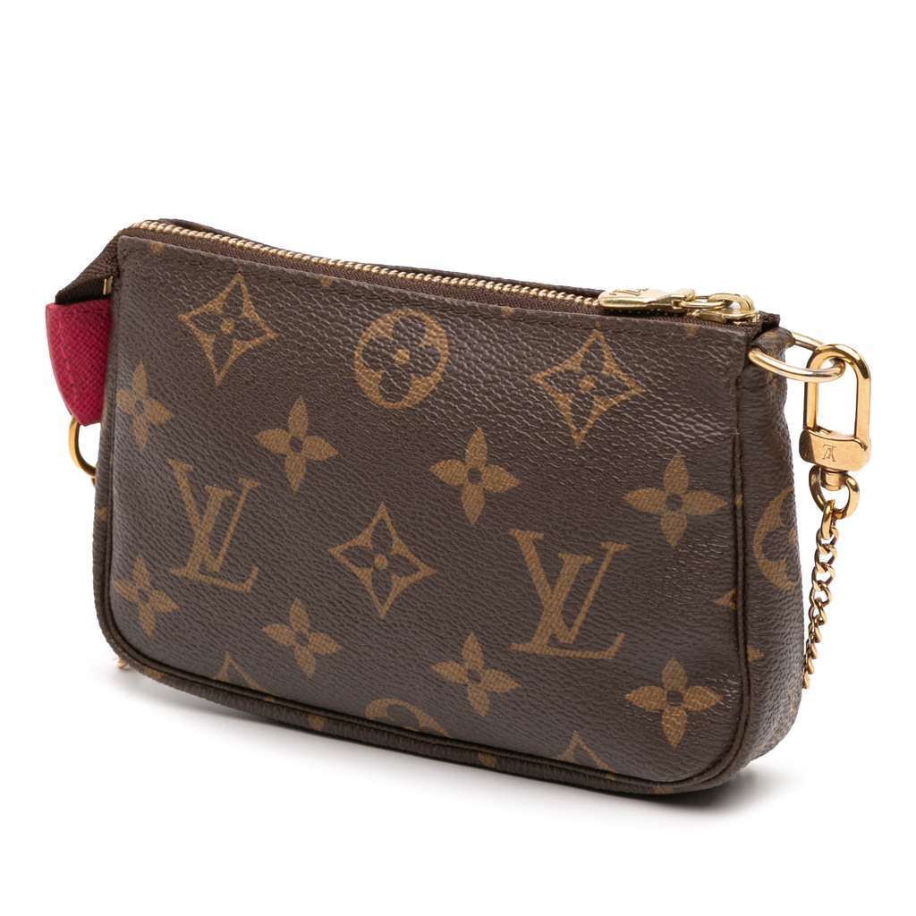 Louis Vuitton Monogram Giraffe Christmas Mini Pochette Accessoires Brown Good - Back View