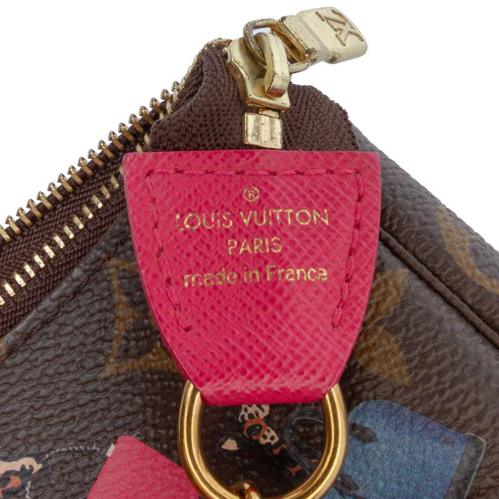 Louis Vuitton Monogram Giraffe Christmas Mini Pochette Accessoires Brown Good - Box View