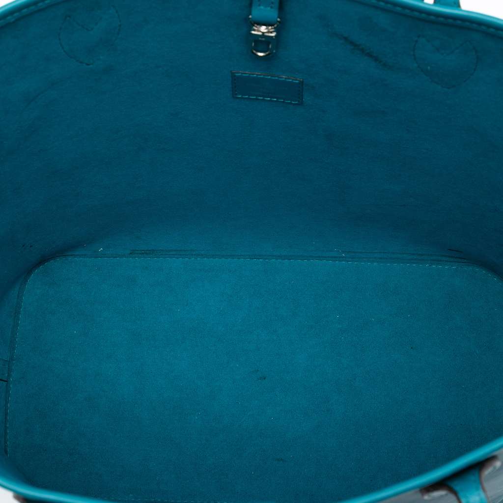 Louis Vuitton Epi Neverfull MM Blue Leather Very good condition - Model View