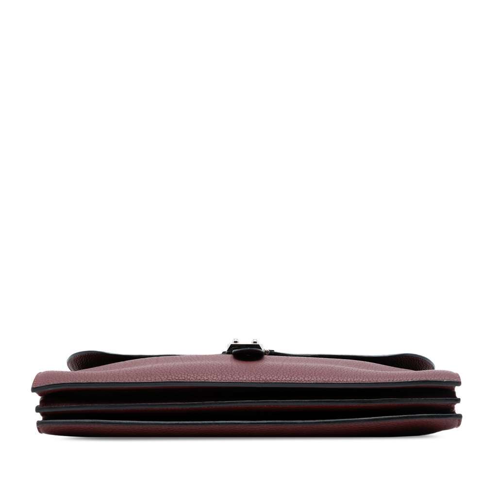 Hermès Togo Sac A Depeches 38 Red Leather Good condition - Inside View