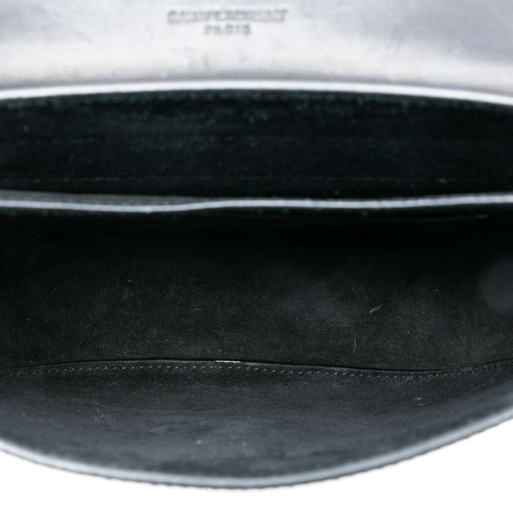 Saint Laurent Small Leather Monogram Kaia Crossbody Black Leather Very good - Model View