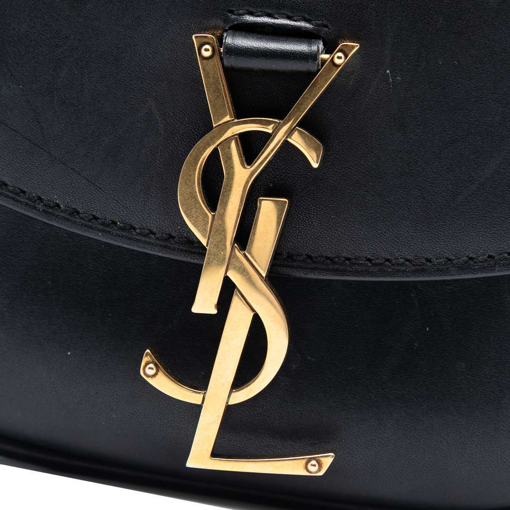 Saint Laurent Small Leather Monogram Kaia Crossbody Black Leather Very good - Box View
