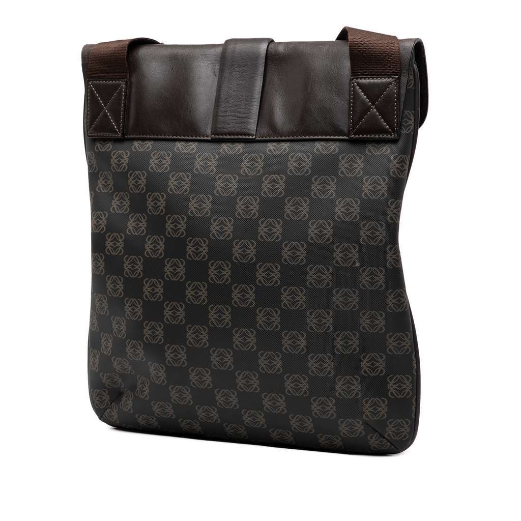 Loewe Anagram Coated Canvas Crossbody Brown Canvas Very good - Back View