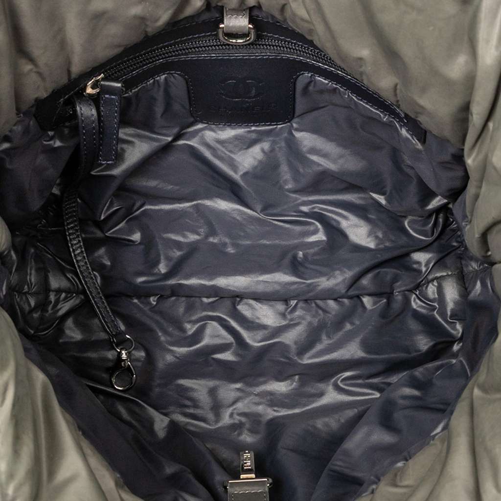 Chanel Small Quilted Nylon Coco Cocoon Tote Green Fair - Model View