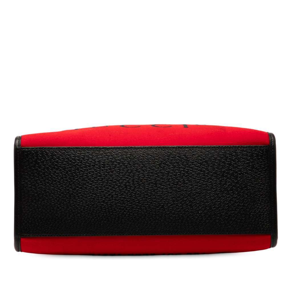 Gucci Felt 100 Centennial Satchel Red Wool Good - Inside View