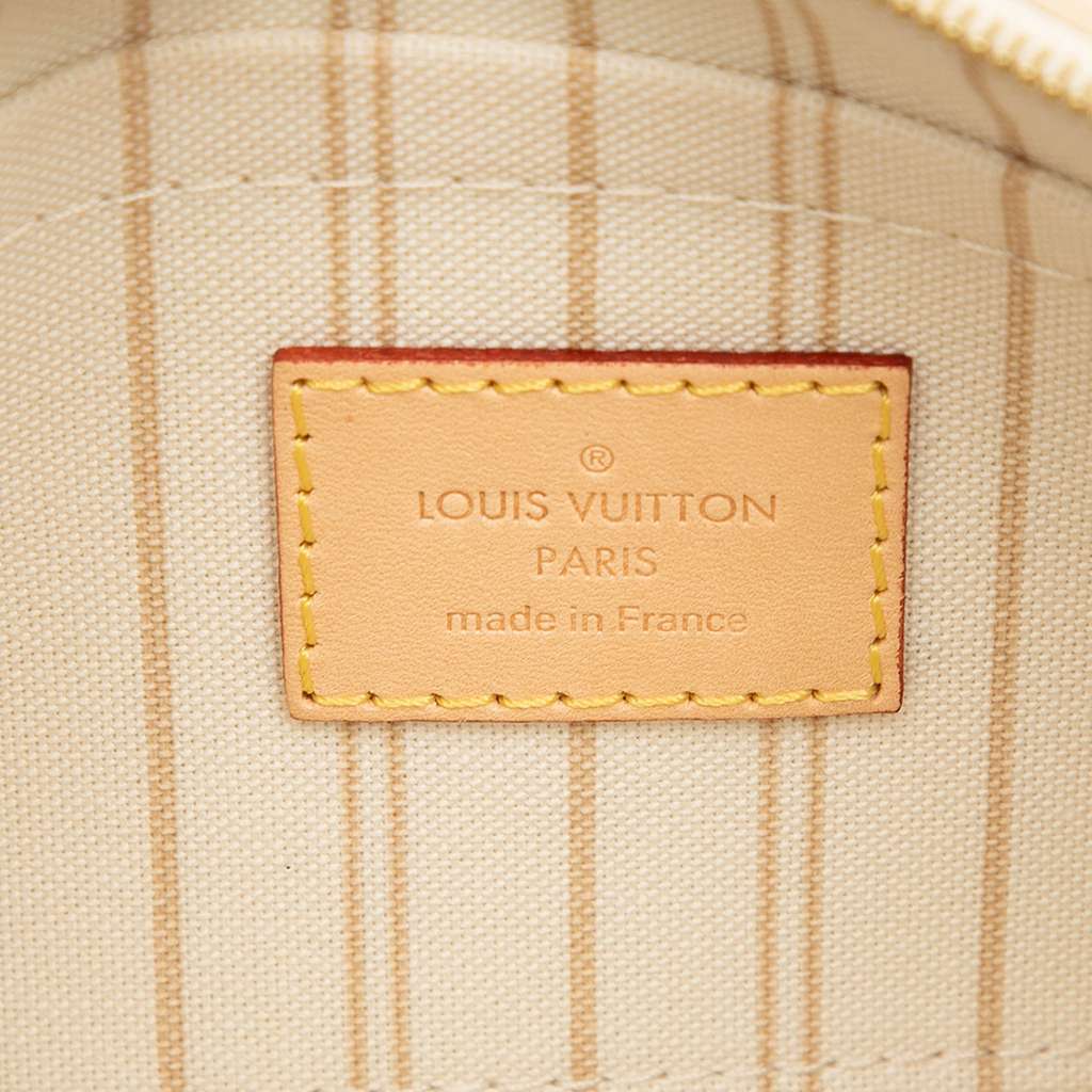 Louis Vuitton Damier Azur Neverfull Pouch PM White Good - Box View