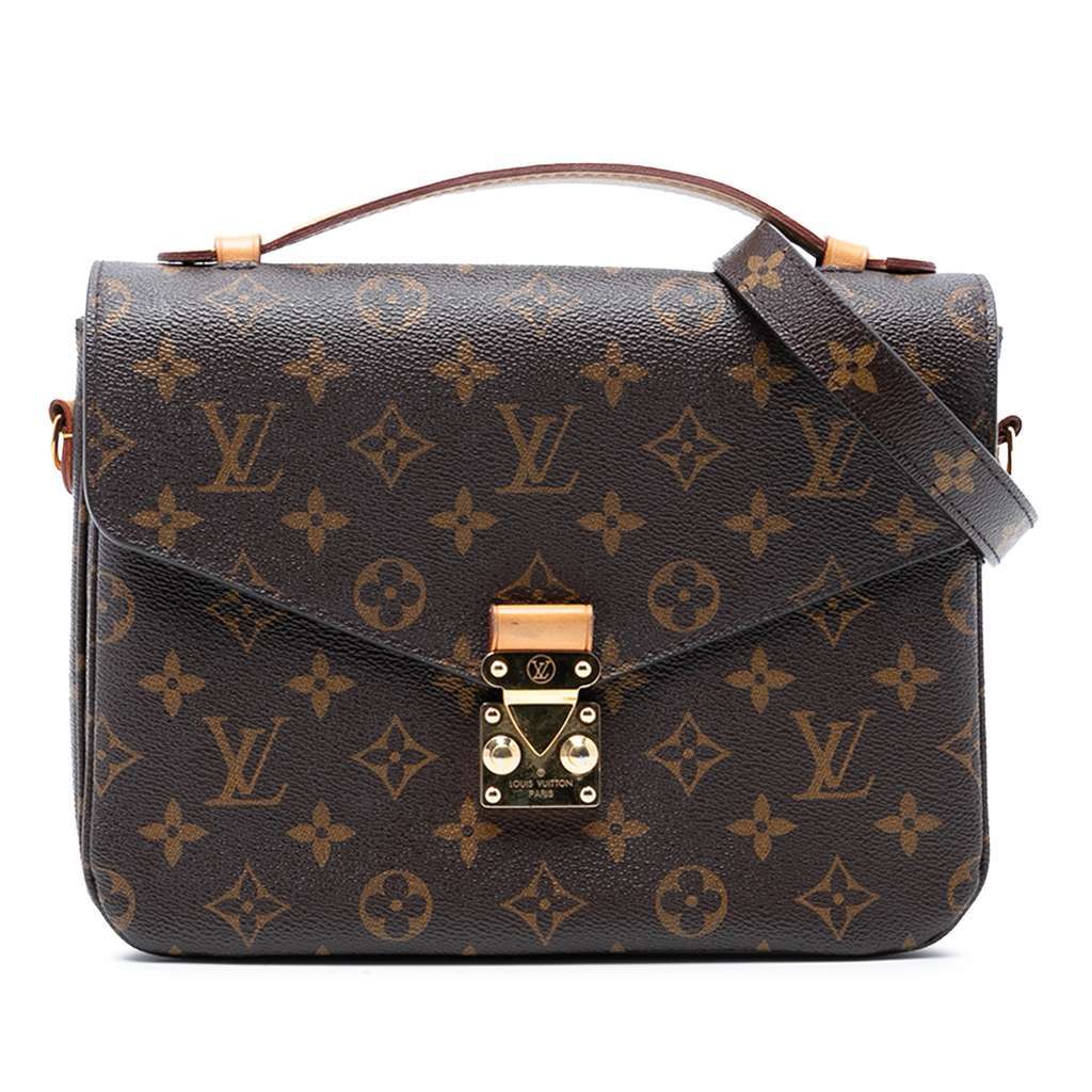 Louis Vuitton Monogram Pochette Metis Brown Good - Front View