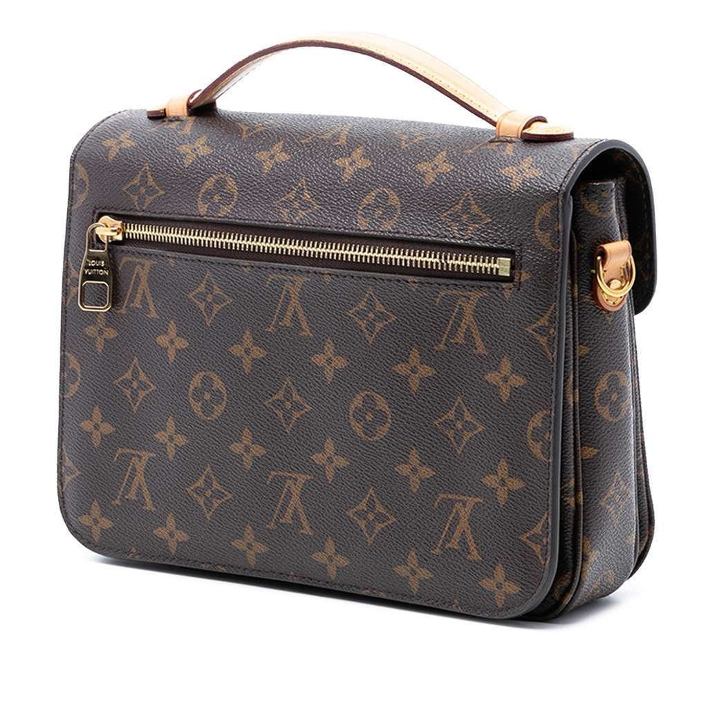 Louis Vuitton Monogram Pochette Metis Brown Good - Back View