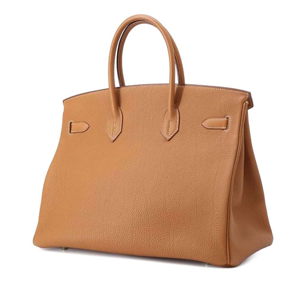 Hermès Togo Birkin Retourne 35 Brown Leather Good condition - Back View