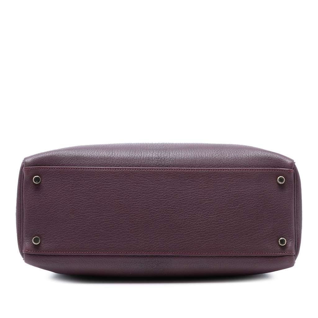Hermès Chevre Mysore Kelly II Retourne 35 Purple Leather Good condition - Inside View