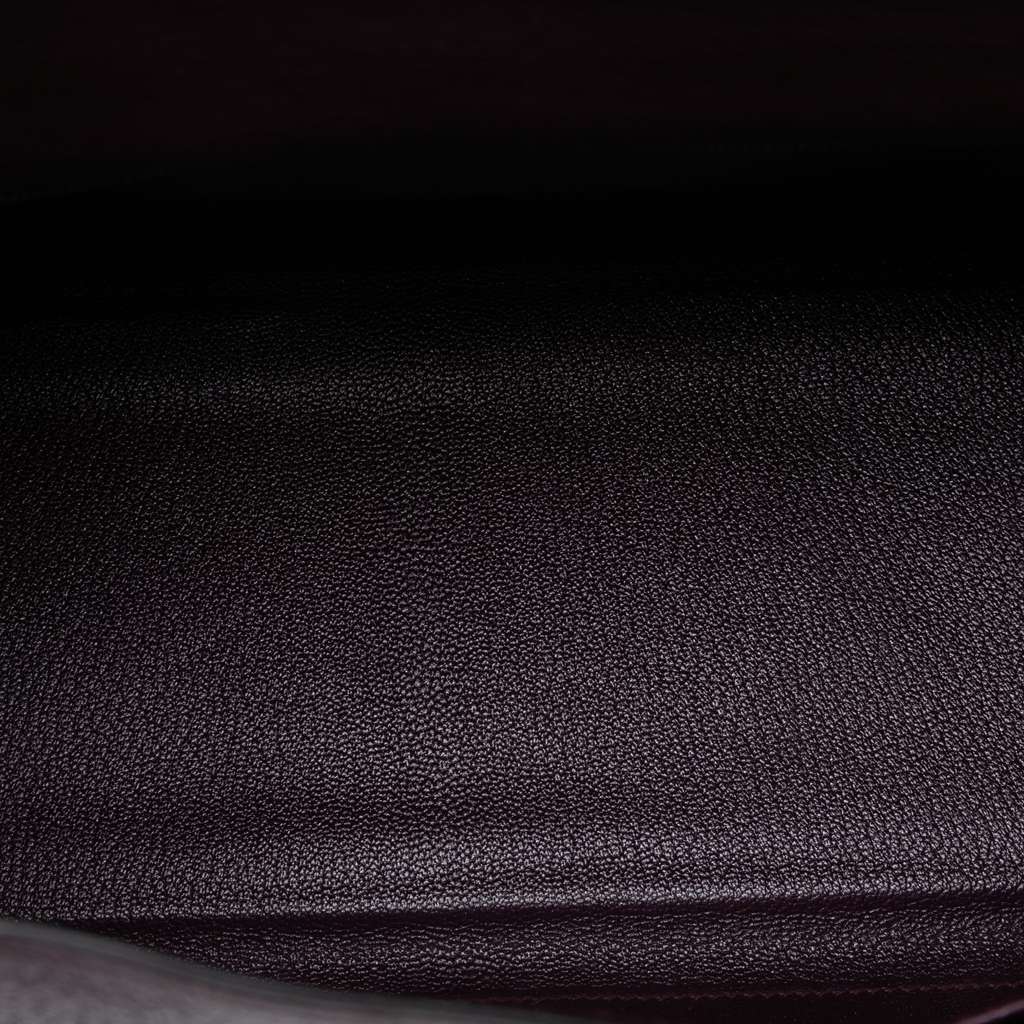 Hermès Chevre Mysore Kelly II Retourne 35 Purple Leather Good condition - Model View