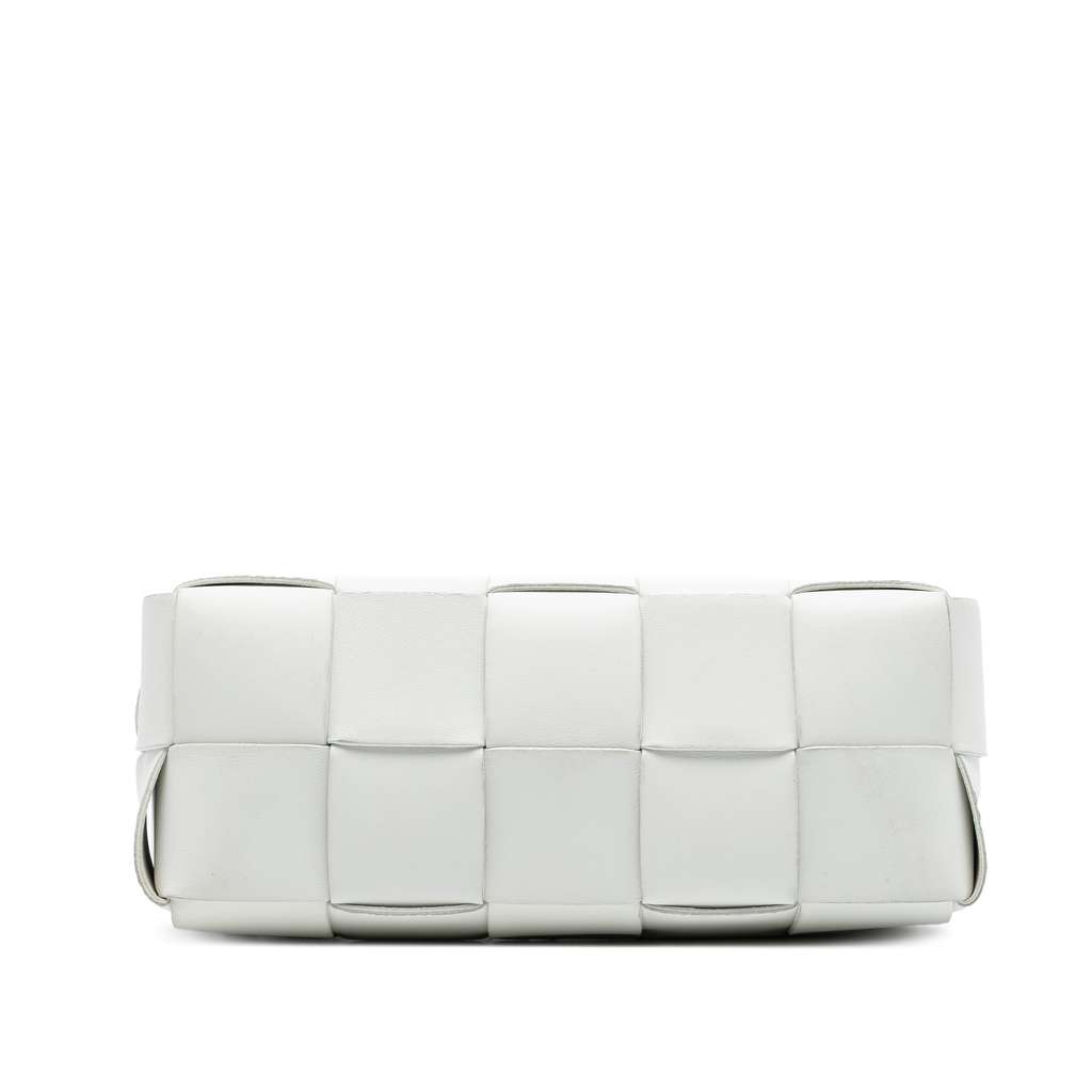 Bottega Veneta Small Lambskin Intrecciato Brick Cassette White Leather Very good - Inside View
