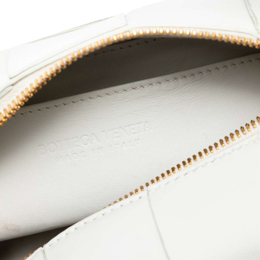 Bottega Veneta Small Lambskin Intrecciato Brick Cassette White Leather Very good - Box View
