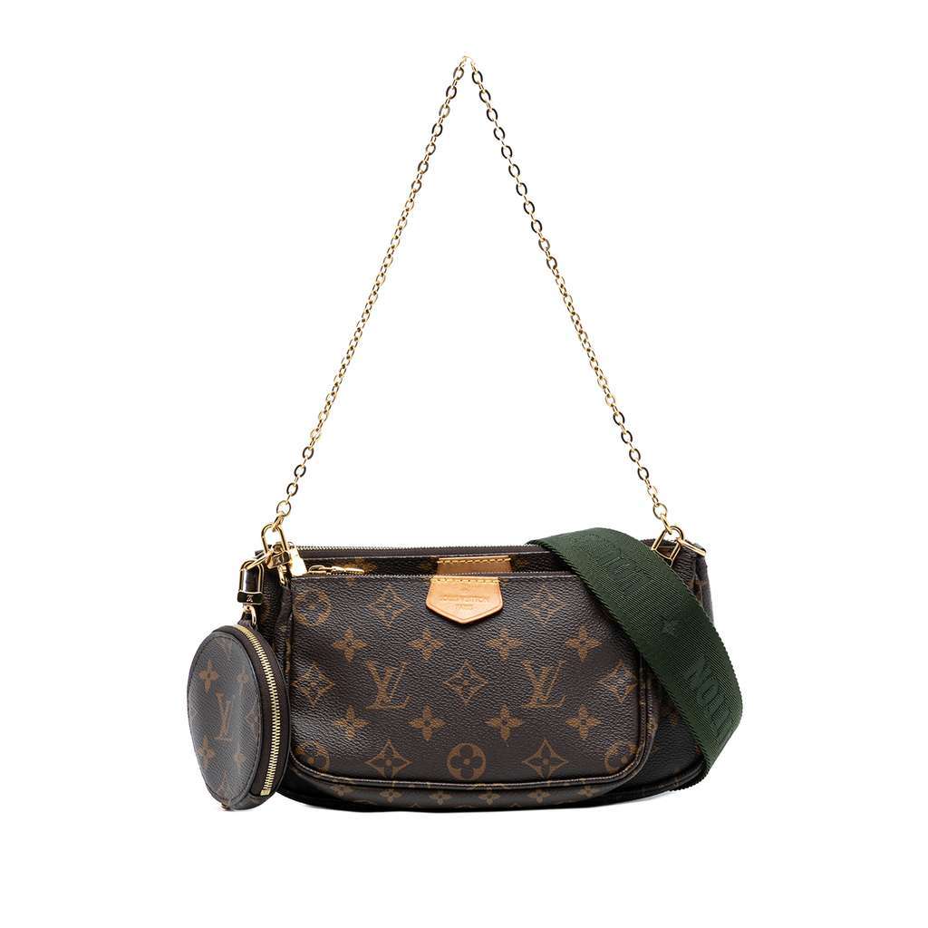 Louis Vuitton Monogram Multi Pochette Accessoires Brown Good - Front View