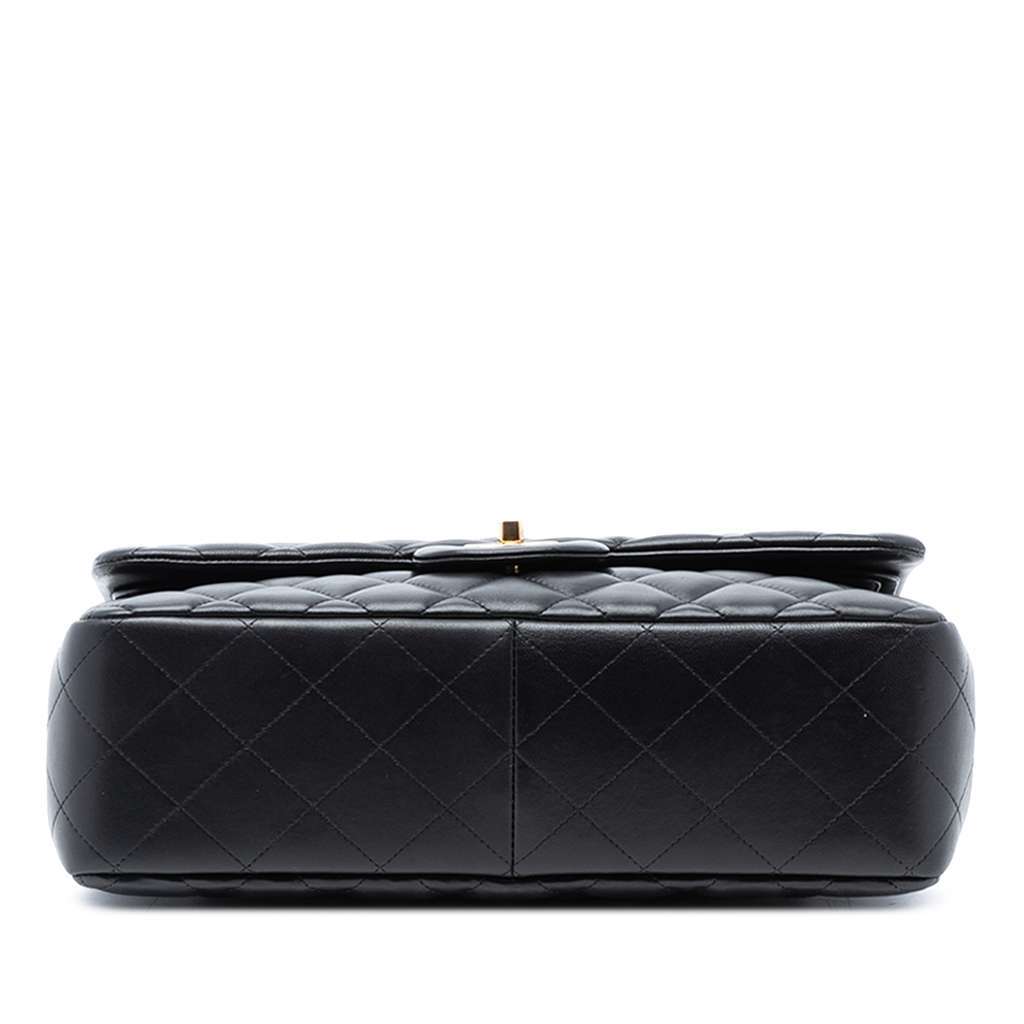 Chanel Jumbo Classic Lambskin Double Flap Black Leather Good condition - Inside View
