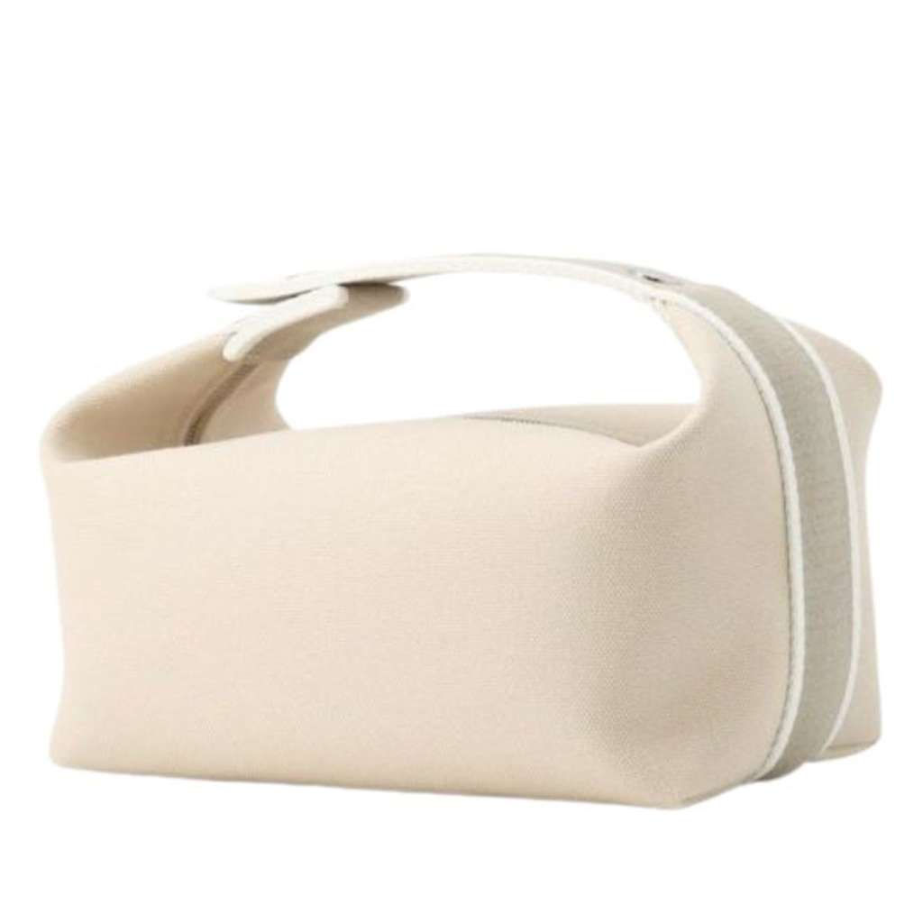 Hermès Small Toile Bride A Brac Case Brown Canvas Very good condition - Back View