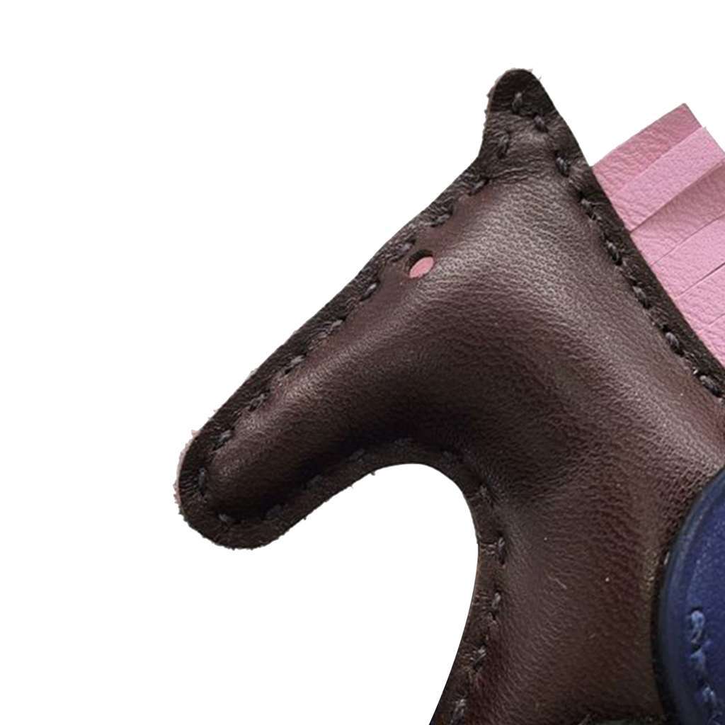 Hermès Milo Lambskin and Swift Grigri Rodeo Pegase Bag Charm PM Brown Leather Good condition - Box View