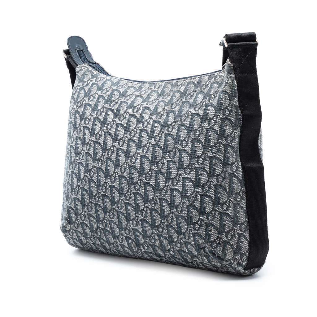 Dior Diorissimo Trotter Canvas Crossbody Blue Canvas Very good - Back View