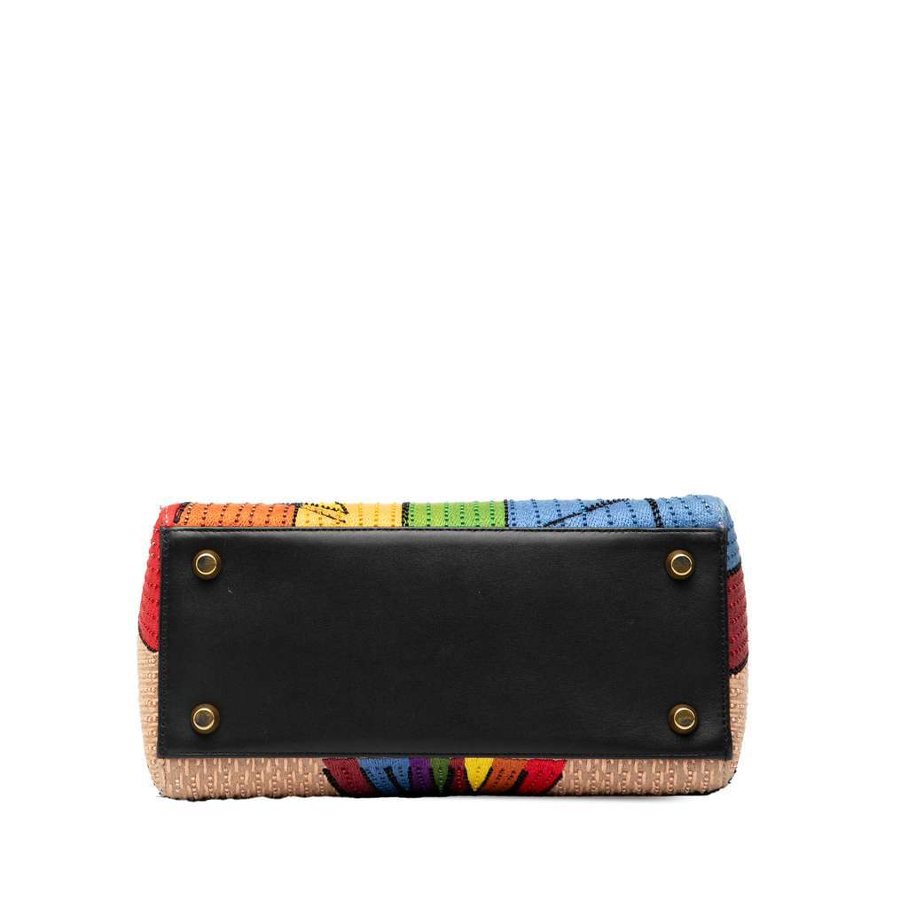 Dior Medium Canvas Beaded and Embroidered Tarot Judgment Lady Dior Brown Canvas Very good - Inside View