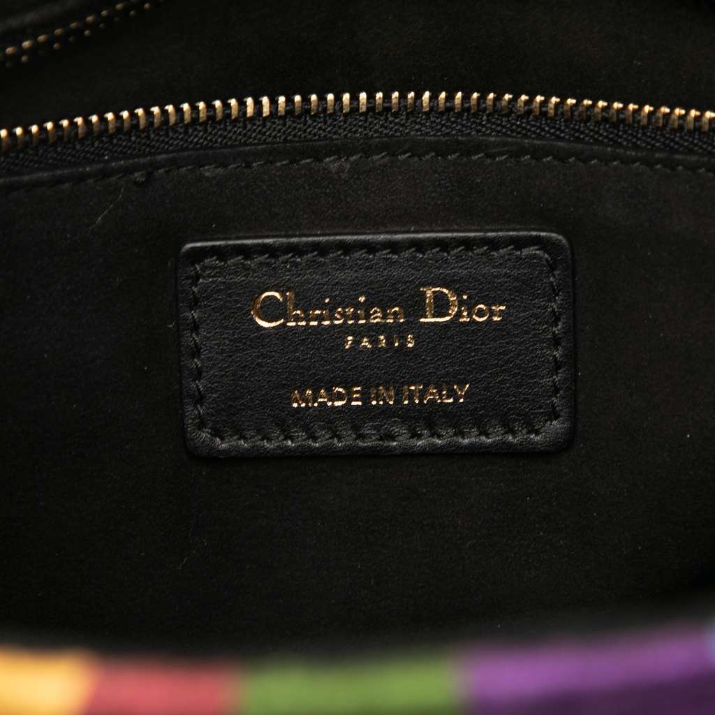 Dior Medium Canvas Beaded and Embroidered Tarot Judgment Lady Dior Brown Canvas Very good - Box View