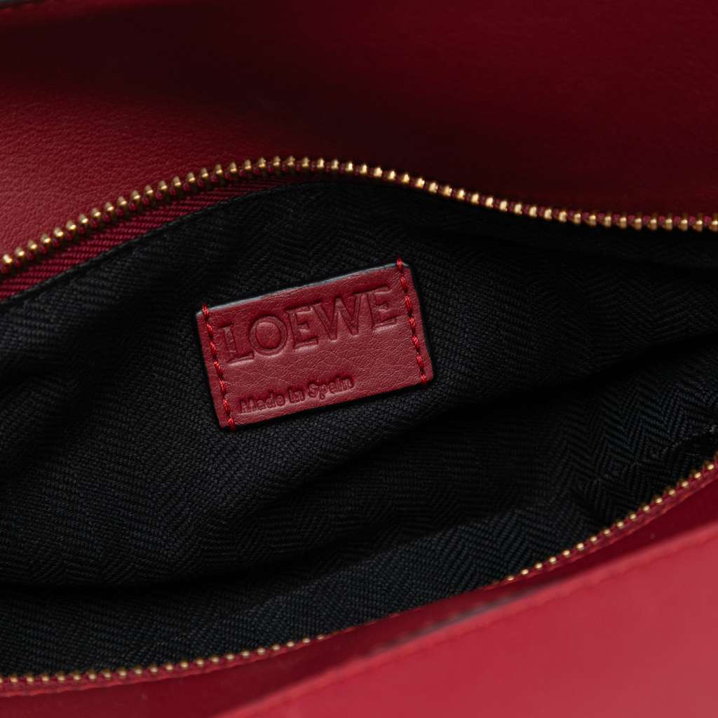 Loewe Medium Tricolor Calfskin Puzzle Satchel Red Leather Very good condition - Box View