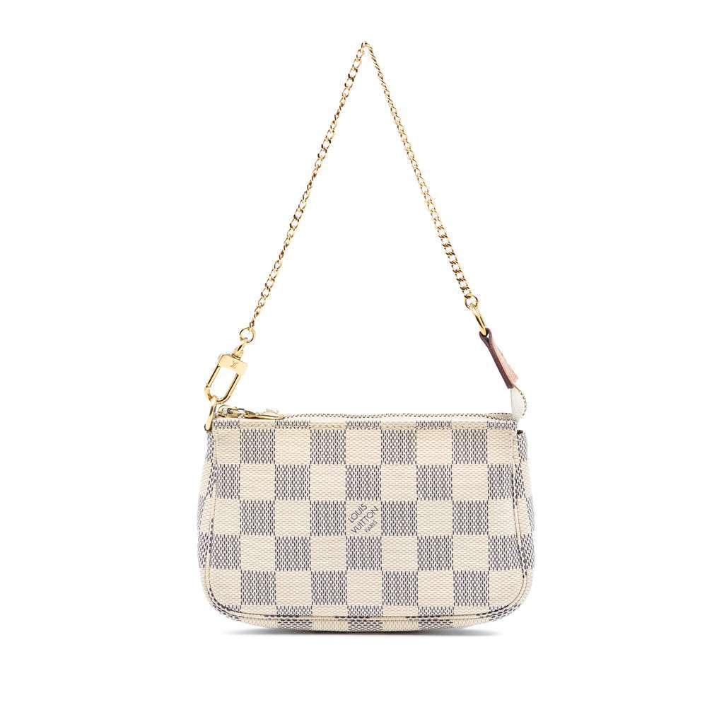 Louis Vuitton Damier Azur Mini Pochette Accessoires White Very good - Front View