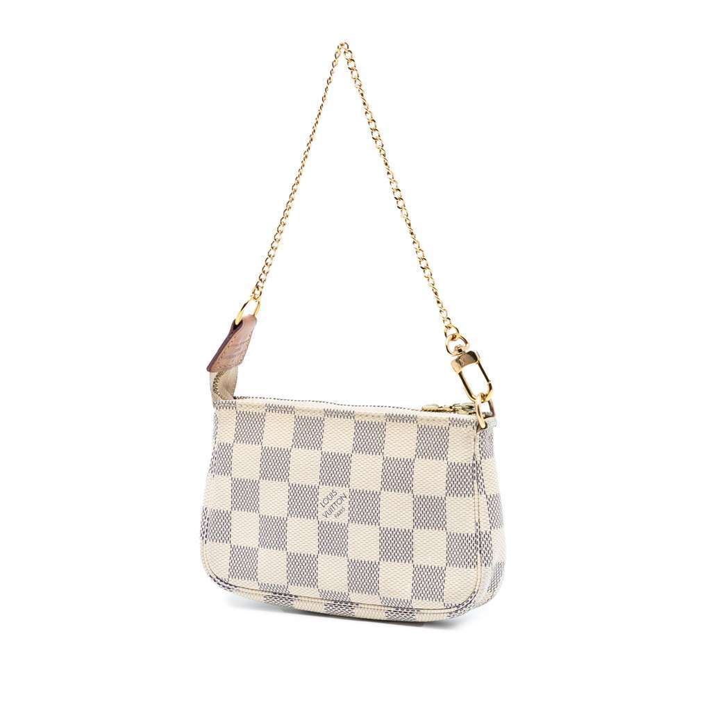 Louis Vuitton Damier Azur Mini Pochette Accessoires White Very good - Back View