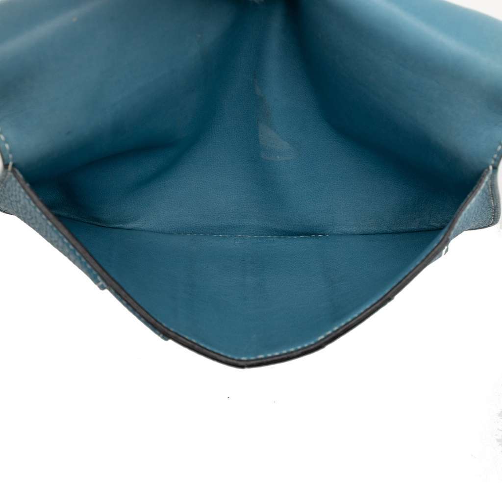 Hermès Togo Dogon Long Wallet Blue Leather Very good condition - Model View