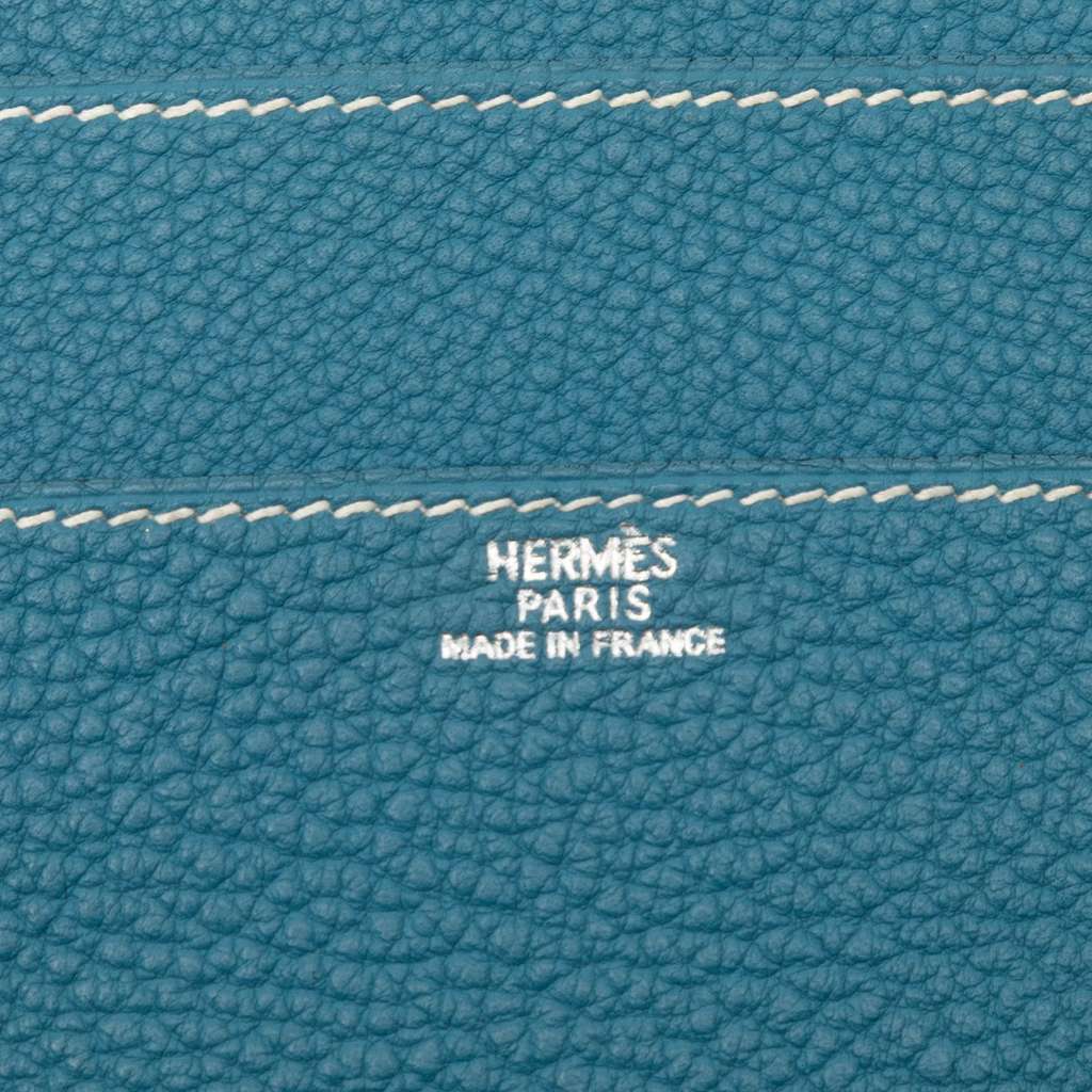 Hermès Togo Dogon Long Wallet Blue Leather Very good condition - Box View