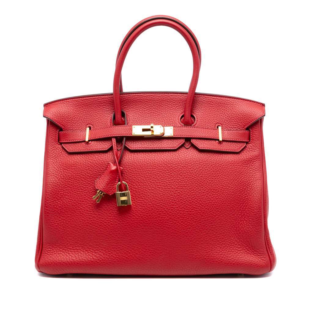 Hermès Togo Birkin Retourne 35 Red Leather Very good condition - Front View