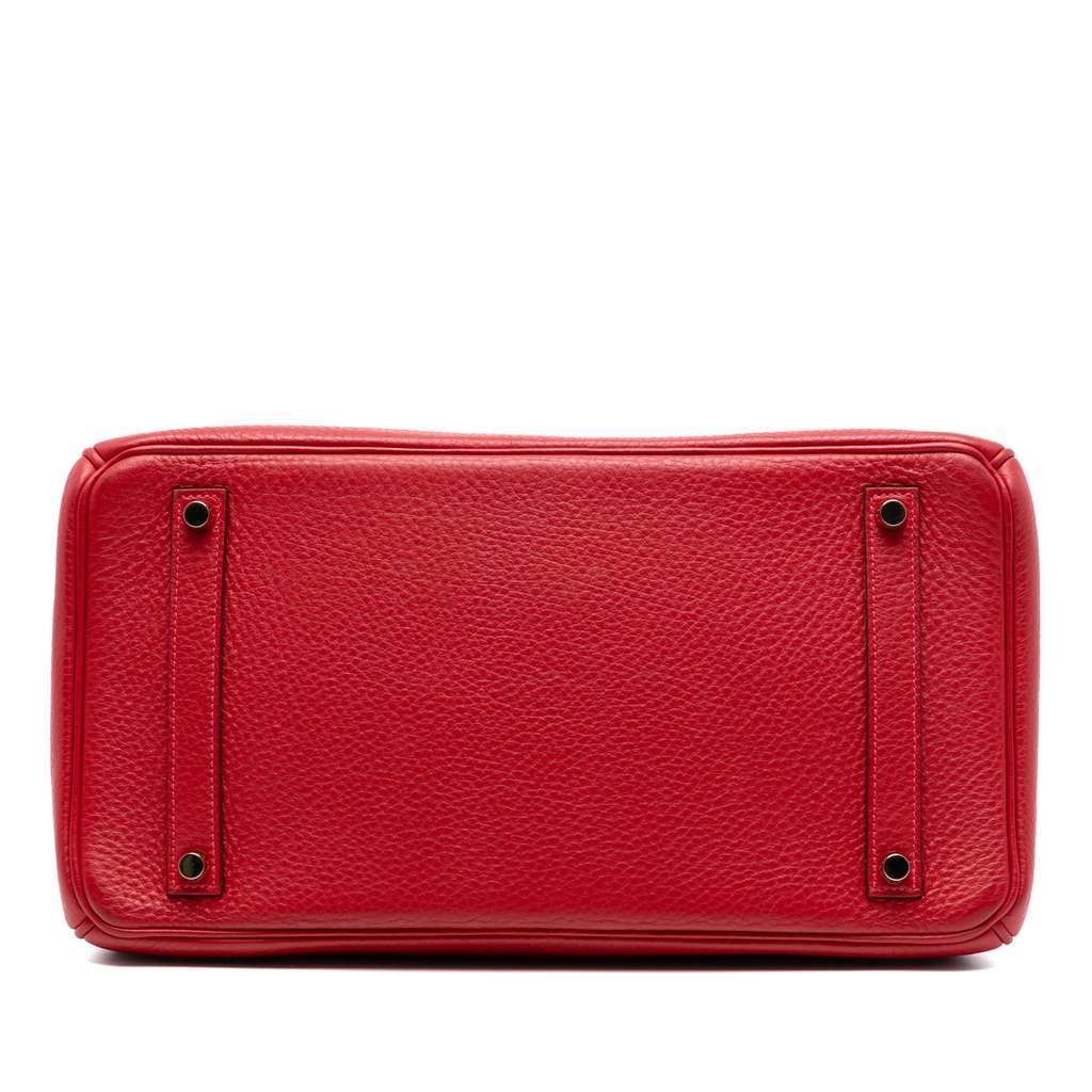 Hermès Togo Birkin Retourne 35 Red Leather Very good condition - Inside View