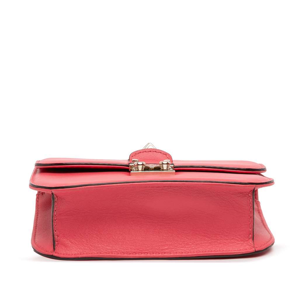 Valentino Small Rockstud Glam Lock Crossbody Pink Leather Very good - Inside View