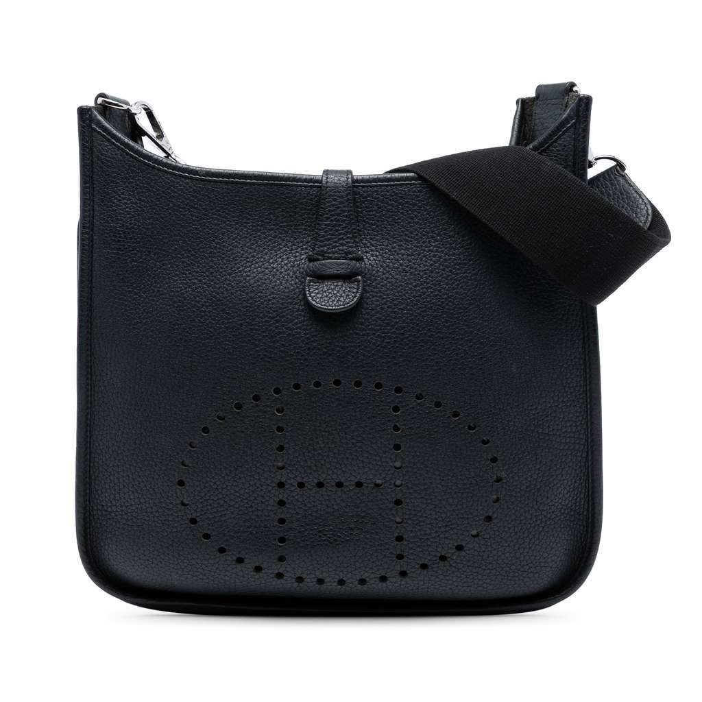Hermès Clemence Evelyne III 29 Blue Leather Good condition - Front View