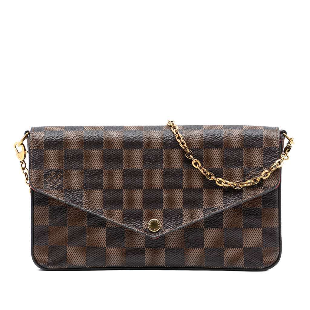 Louis Vuitton Damier Ebene Pochette Felicie Brown Very good condition - Front View