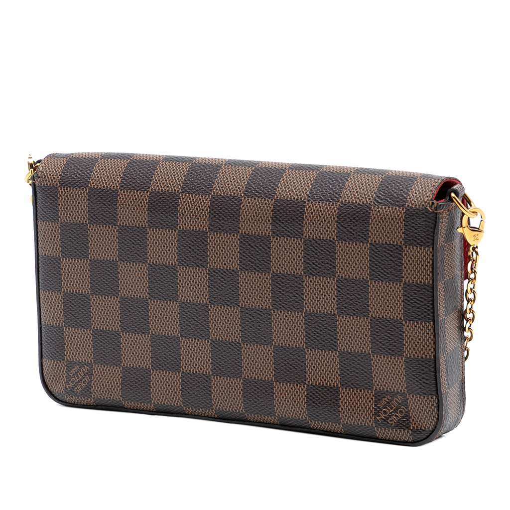 Louis Vuitton Damier Ebene Pochette Felicie Brown Very good condition - Back View