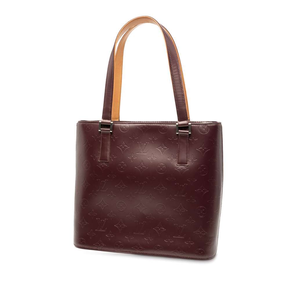 Louis Vuitton Monogram Mat Stockton Red Leather Very good - Back View