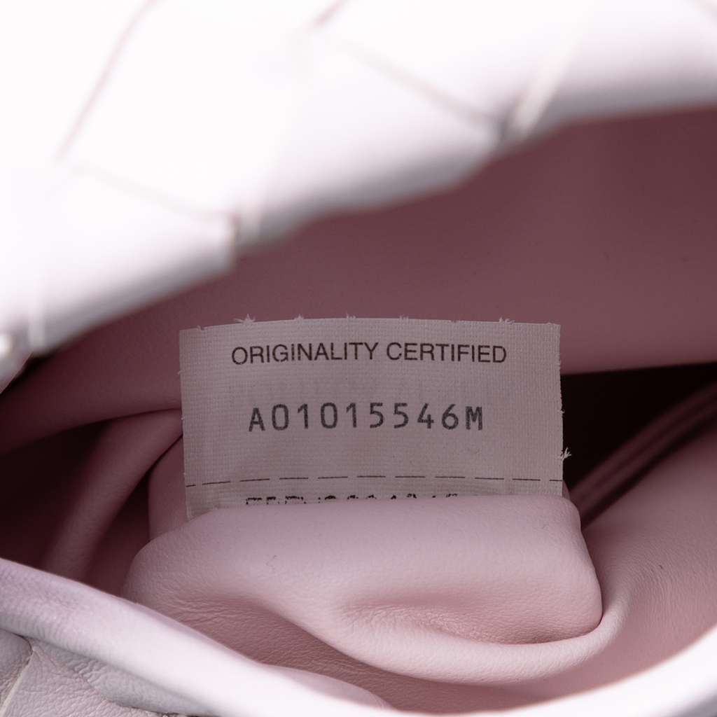 Bottega Veneta Mini Calfskin Intrecciato Hop Satchel Pink Leather Very good condition - Box View