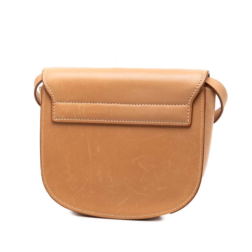 Saint Laurent Small Leather Kaia Crossbody Brown Leather Very good - Back View