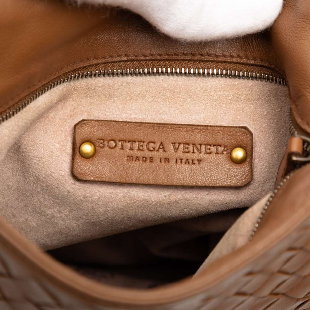 Bottega Veneta Nappa Intrecciato Cutwork Crossbody Brown Leather Very good - Box View