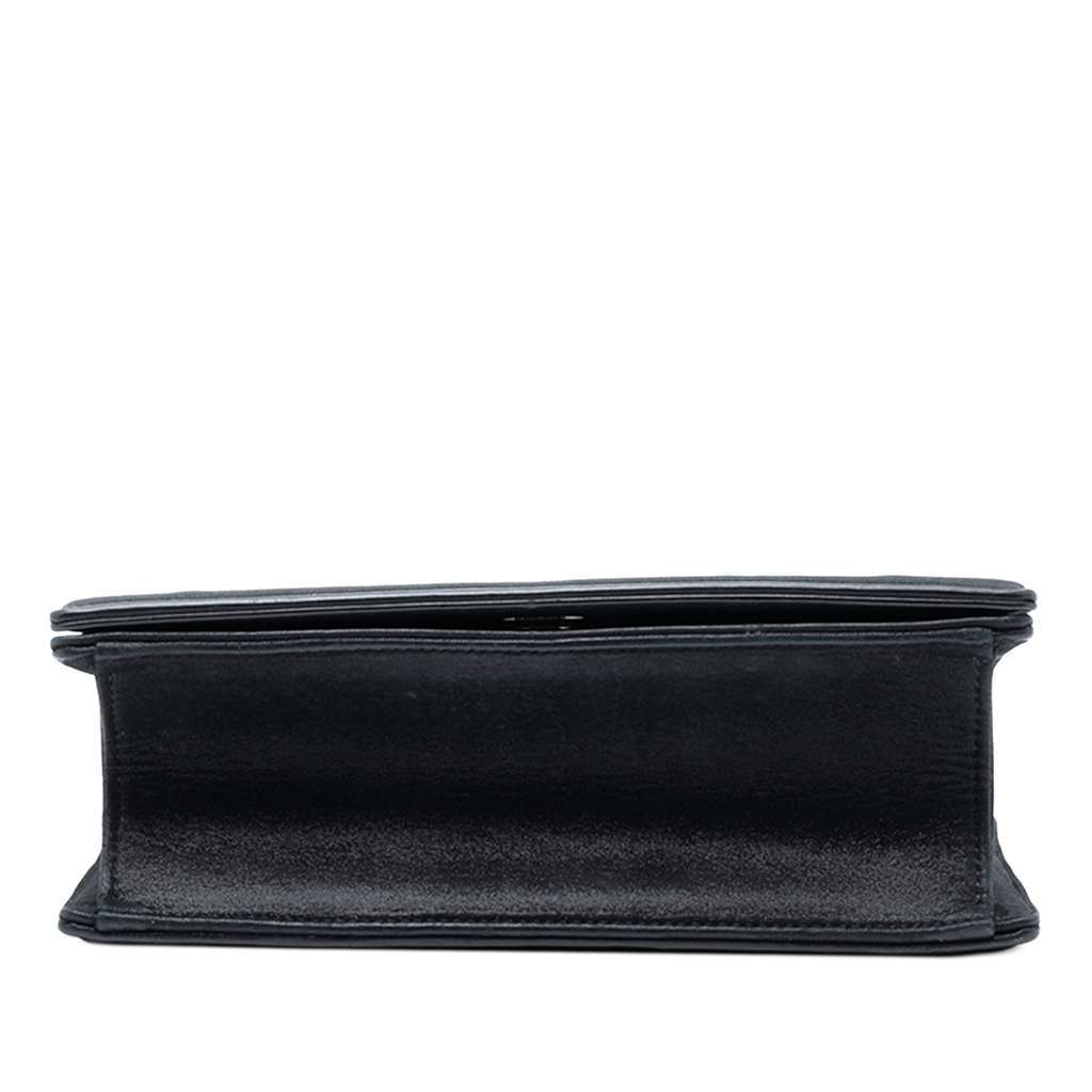 Dior Small Lambskin Diorama Flap Black Leather Good - Inside View