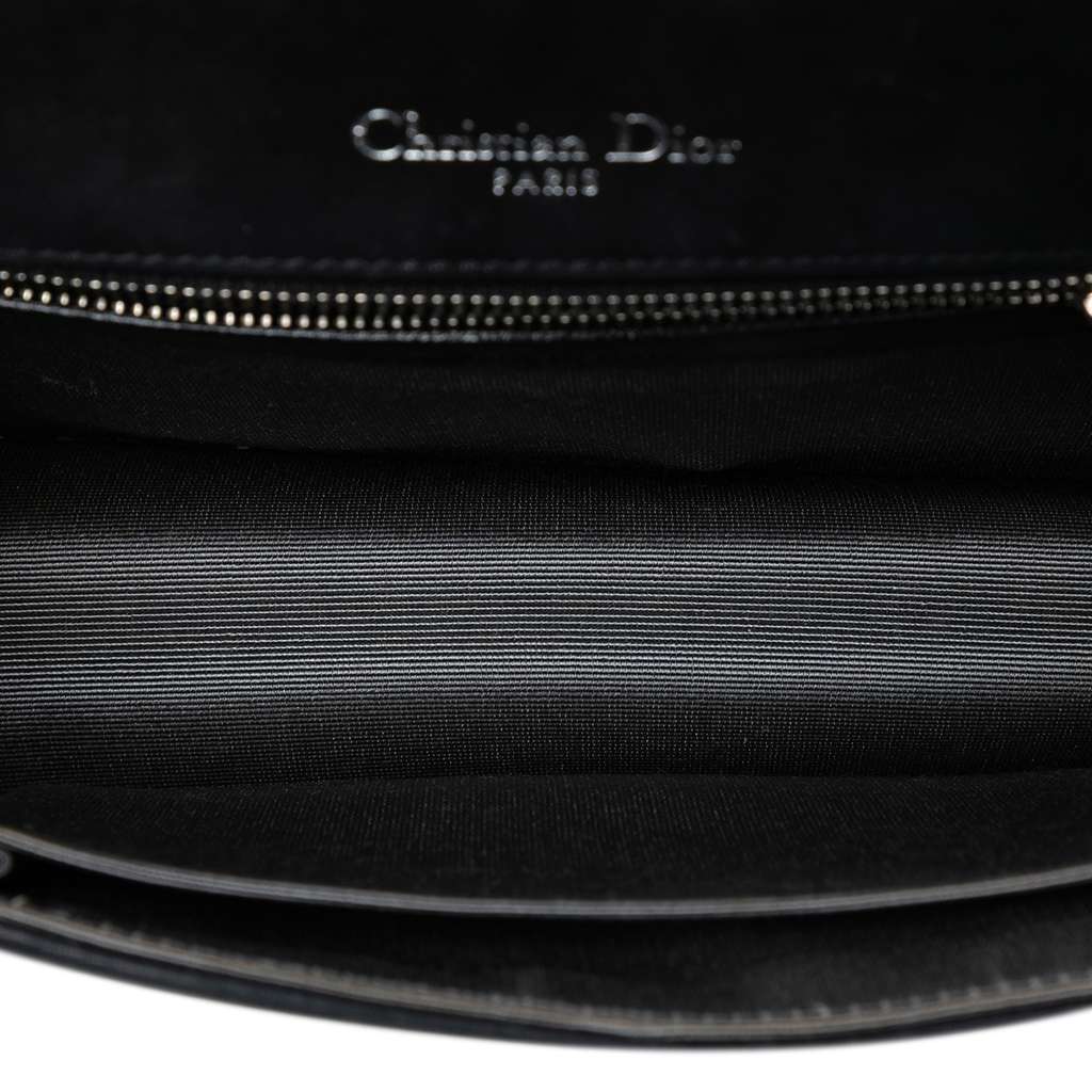 Dior Small Lambskin Diorama Flap Black Leather Good - Model View