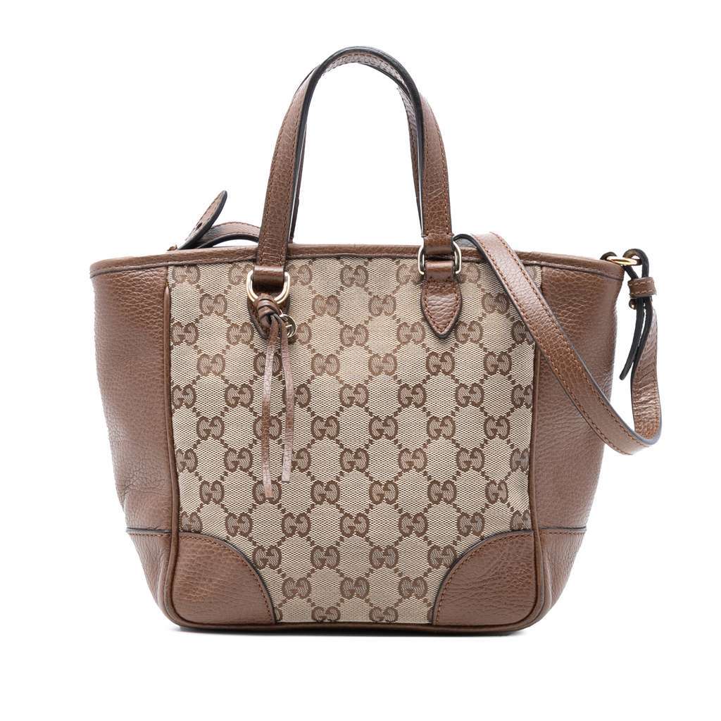 Gucci Small GG Canvas Bree Satchel Brown Canvas Very good - Front View