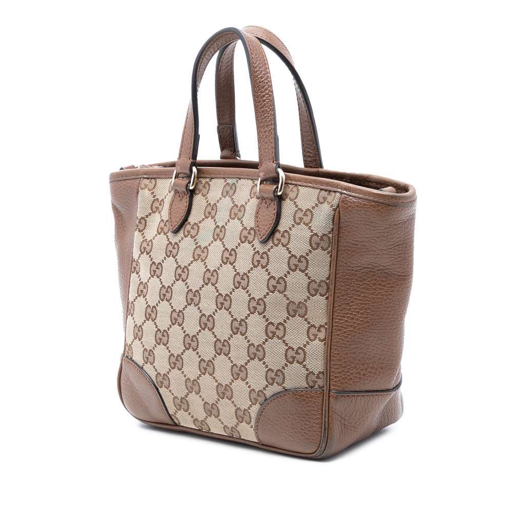 Gucci Small GG Canvas Bree Satchel Brown Canvas Very good - Back View